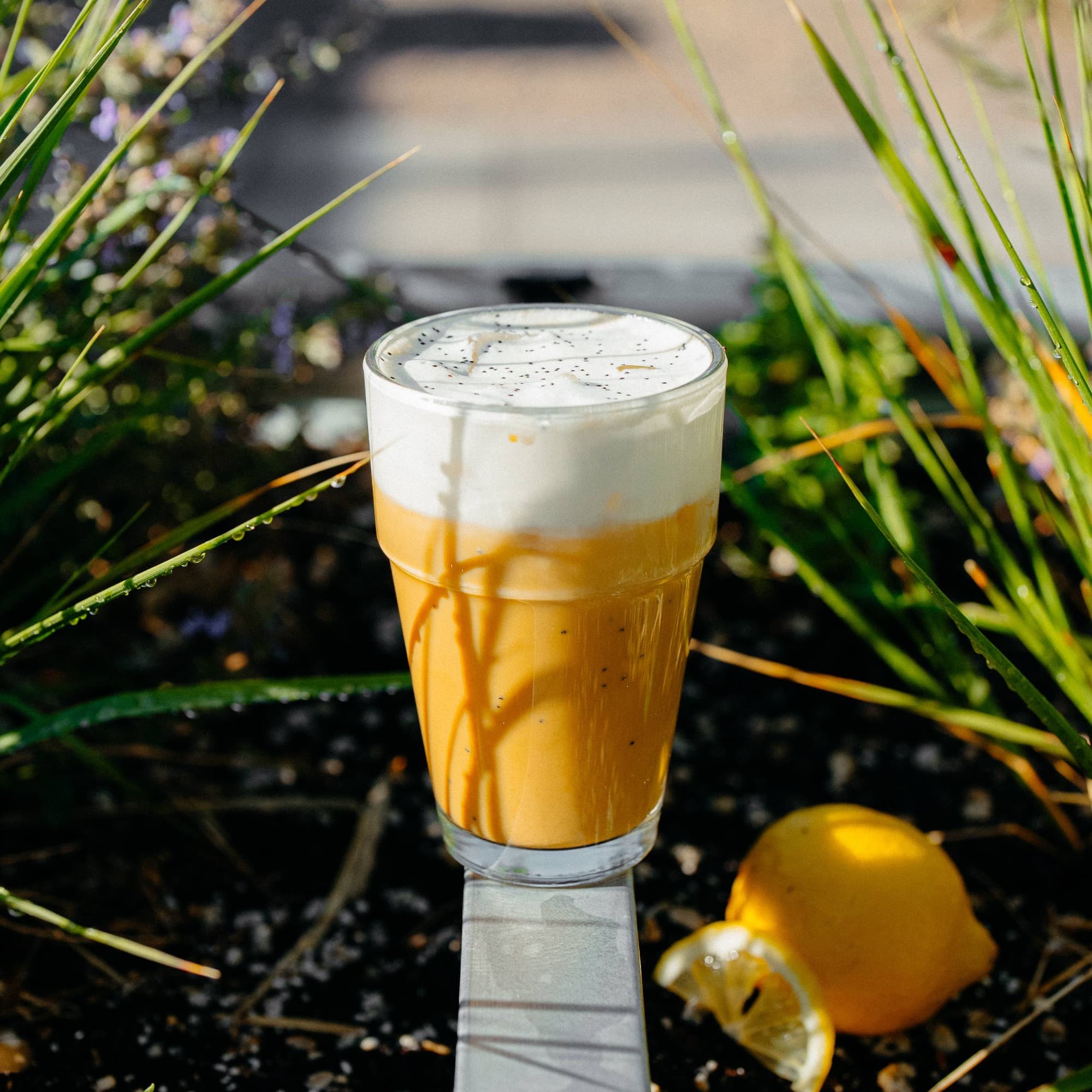 Lemon Poppyseed Latte at Lavender Coffee