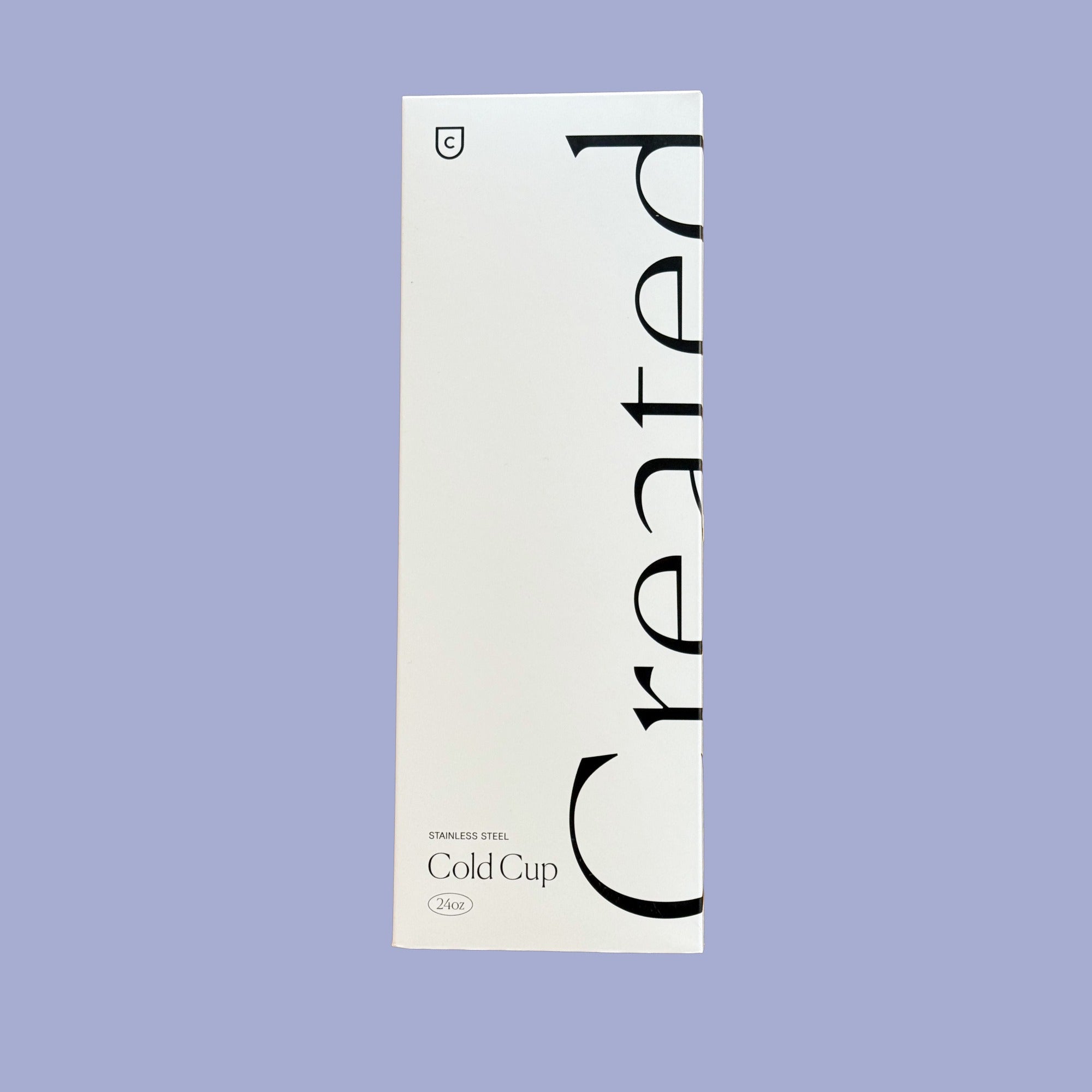 Product packaging with 'Created' branding on a purple background